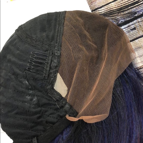 Sapphire ombré human blend lace front wig NEW